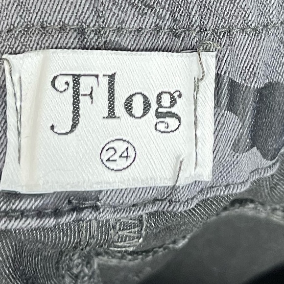 BEVY FLOG Shely Camo Joggers Black & Grey Flog Drawstring Joggers Size 24 - Picture 4 of 8